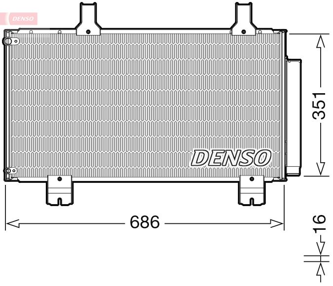 DENSO DCN40028 Condenser. Air Conditioning Honda Accord Viii 08-