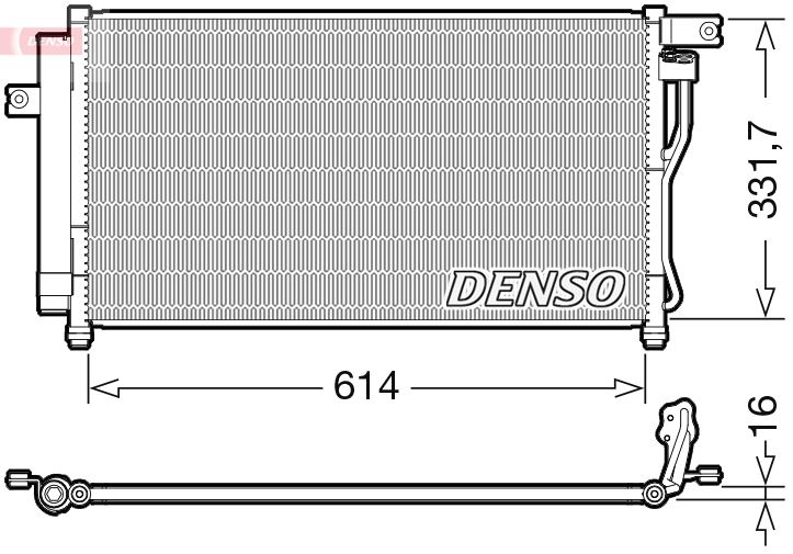 DENSO DCN41009 Klima Radyatörü Kondenser Hyundai Accent Era 1.4l 1.6l G4ee G4ed Benzinli 06-10