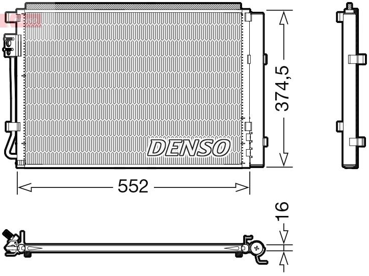 DENSO DCN41017 Condenser. Air Conditioning Hyundai Veloster 11-17