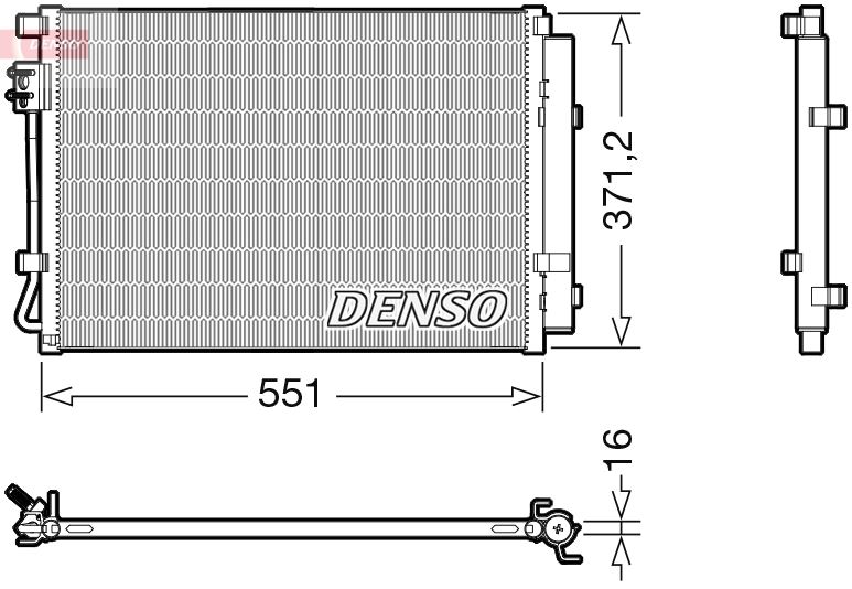 DENSO DCN41022 Condenser. Air Conditioning Kia Rio Iii 11-