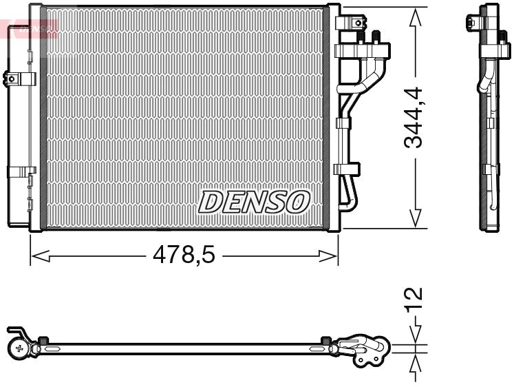 DENSO DCN43006 Condenser. Air Conditioning Kia Picanto 11-