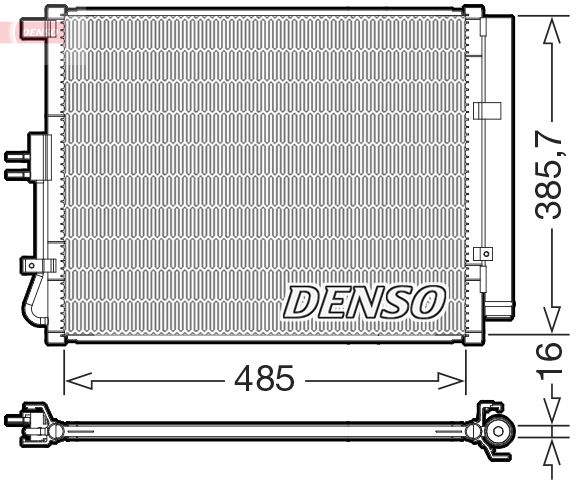 DENSO DCN43007 Condenser. Air Conditioning Kia Soul Ii 14-