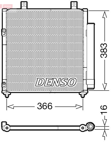 DENSO DCN45007 Condenser. Air Conditioning Mitsubishi Space Star / Mirage 12-
