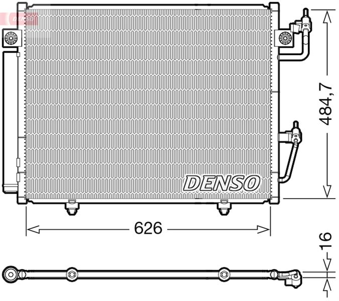 DENSO DCN45009 Condenser. Air Conditioning Mitsubishi Pajero Iv 06-