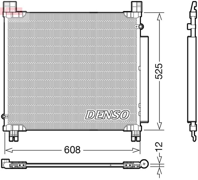 DENSO DCN50050 Condenser. Air Conditioning Toyota Hilux Iv 15-