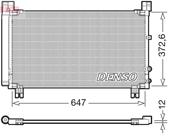 DENSO DCN50053 Condenser. Air Conditioning Lexus Is Iii 13-