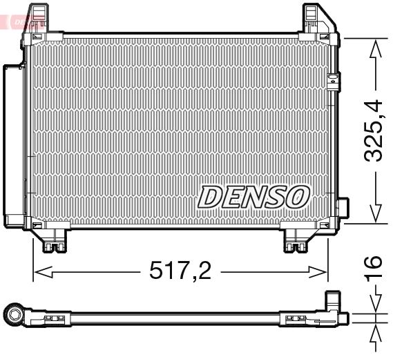DENSO DCN50107 Condenser. Air Conditioning Toyota Auris E15 06-12