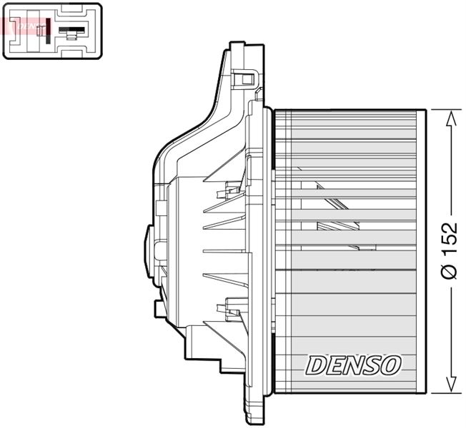DENSO DEA41015 Cabin Blower Hyundai Grand Santa F Iii 13-