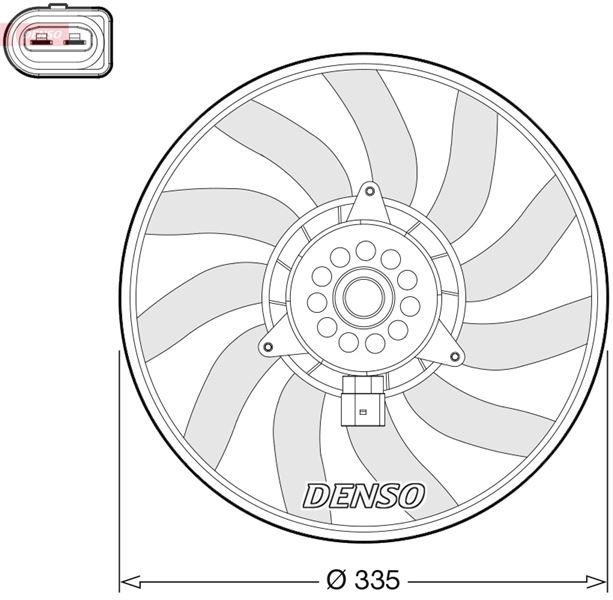 DENSO DER02008 Fan. Radiator Audi A6 4g. C7 10-18