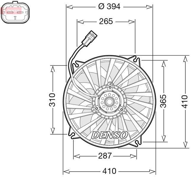 DENSO DER07012 Fan Motoru Partner-Berlingo-Jumpy-P307-P308-P3008-P5008-Rzc-C4 I-Ii-Ds4-Ds5 1.6 16v Hdi-Thp 2.0 Hdi