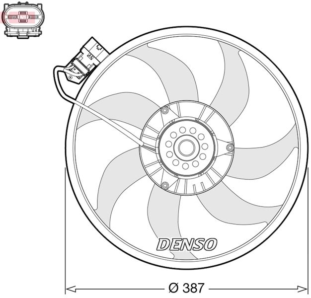 DENSO DER20017 Radyatör Fan Motoru Corsa C-Combo C 1.3-1.7 Cdti Tek Fan - Klimali