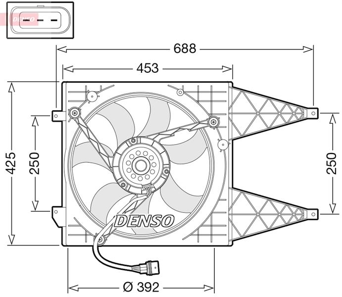 DENSO DER32015 Fan. Radiator Seat Cordoba 6l 02-09