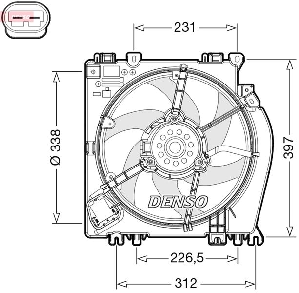 DENSO DER46002 Fan. Radiator Nissan Micra Iii K12 03-10
