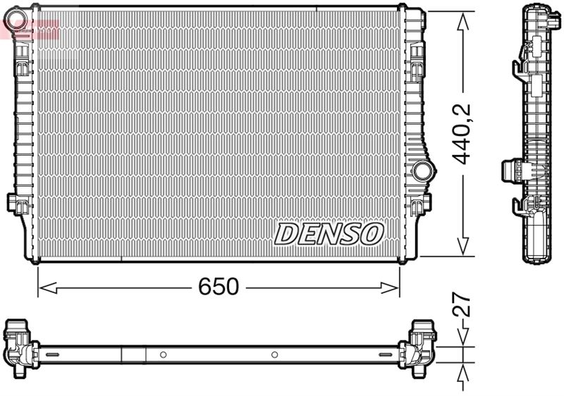 DEN-DRM32049 Su Radyatoru Brazing Vw  Golf Vii 2.0  12- Passat  15-  Audi  A3 1.8 2.0tfsi 12-