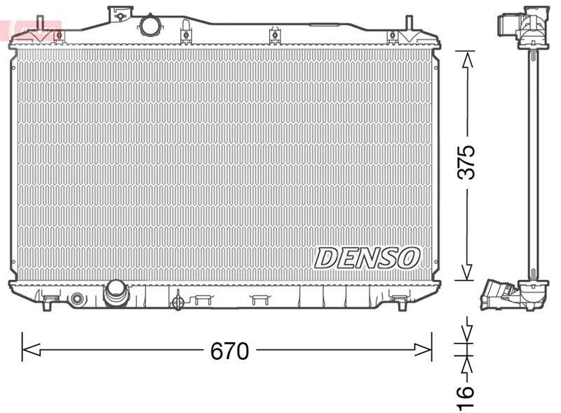 DENSO DRM40040 Radiator. Engine Cooling Honda Civic Viii Hatchback 05-
