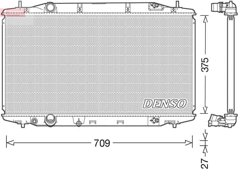 DENSO DRM40041 Radiator. Engine Cooling Honda Civic Ix 11-
