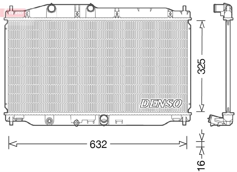 DENSO DRM40043 Radiator. Engine Cooling Honda Civic Ix 11-