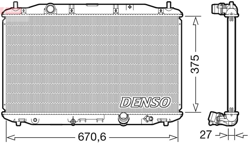 DENSO DRM40106 Radiator. Engine Cooling Honda Civic Viii Hatchback 05-