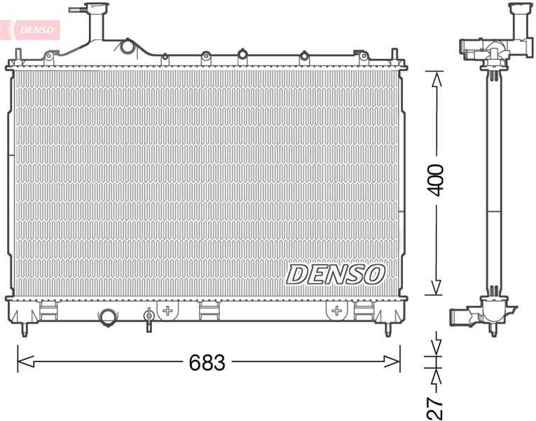 DENSO DRM45038 Radiator. Engine Cooling Mitsubishi Outlander Iii 12-