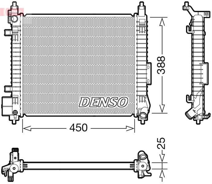 DENSO DRM46061 Radiator. Engine Cooling Nissan Micra Iv K13 10-