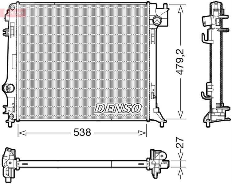 HLL-8MK 366 301-881 Radyator Nissan Qashqai Ii Suv 1.2 Dig-T 13- - X-Trail 1.6dci 14- Brazing