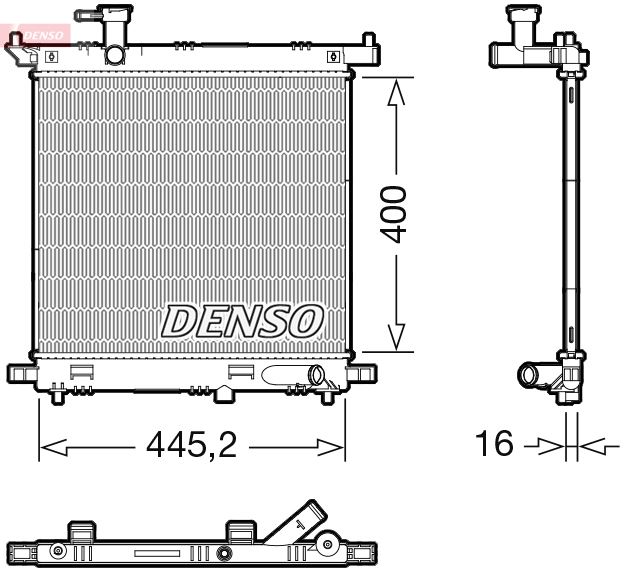DENSO DRM46066 Radiator. Engine Cooling Nissan Note E12 13-
