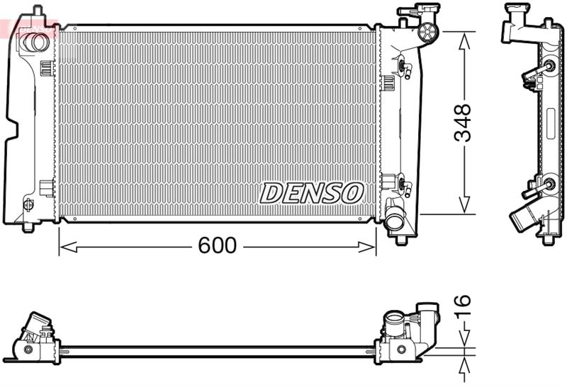 DENSO DRM50111 Radiator. Engine Cooling Toyota Avensis 03-09