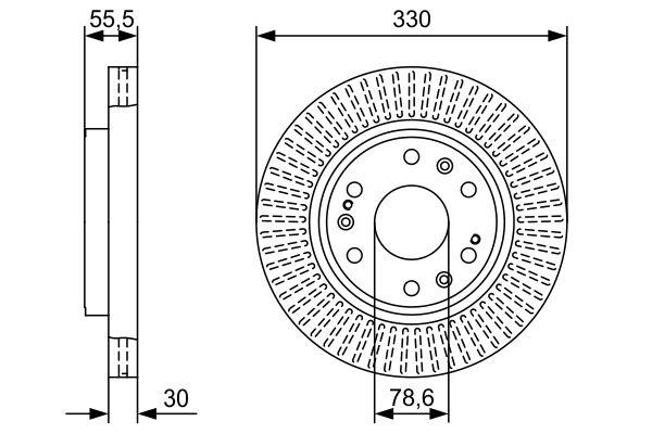 BOSCH 0986479W30 Ön Fren Diski Aynasi Kaplamali Disk Chevrolet Avalanche 07>13