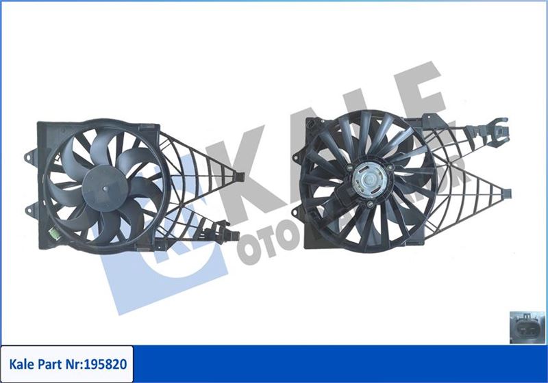 25-1818 Fan Motoru (Su+Klima) Davlumbazli Tekli Fan Fiat Linea (323) 1.3 Mjt 2007-