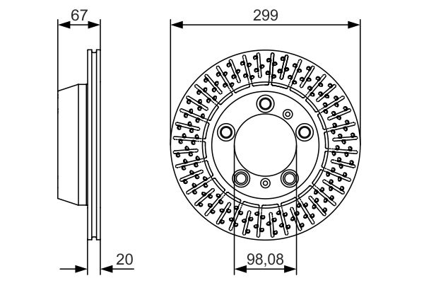 BOSCH 0986479A09 Fren Diski 718 Boxster 2.0-718 Boxster 2.0 T-718 Boxster 2.5 Gts-718 Boxster 2.5 S-718 Cayman 2.0 0986479r11