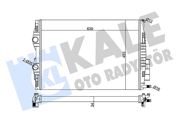 KLR-355830 Su Radyatoru (Renault Megane Ii  Grand Scenic 2.0 Dci 1.9dci 05-  )