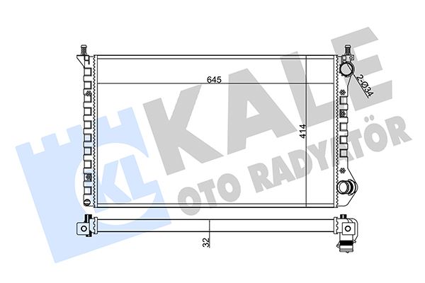 KALE 355845 Radyatör Fiat Doblo Radyatör Al/Mknk 645x414x32