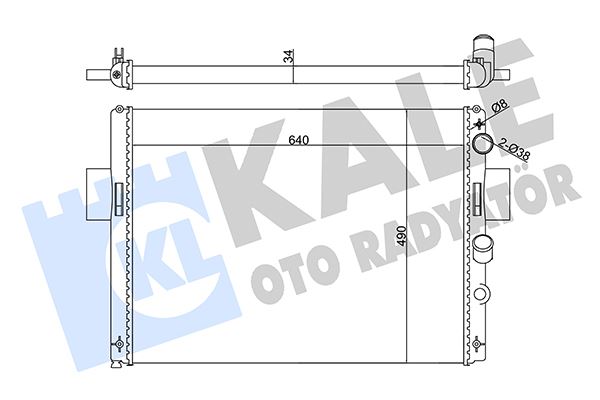 KALE 356145 Radyatör Iveco Daily Ii Radyatör Çerçevesiz Al/Mknk 640x490x34