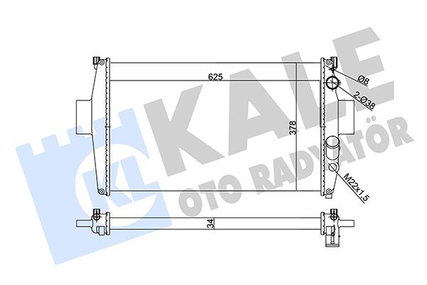 KALE 356150 Radyatör Iveco Daily Ii Radyatör Çerçevesiz Al/Mknk 625x378x34