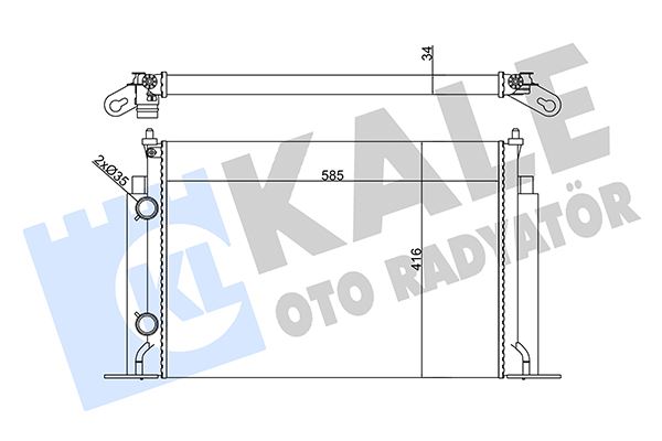 KALE 356260 Radyatör Fiat Stilo Radyatör Al/Mknk 585x416x34