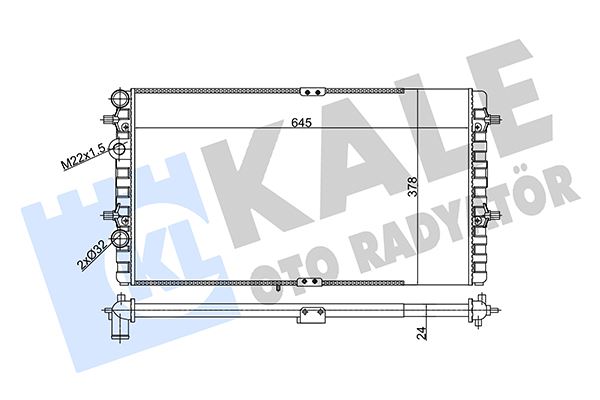 KALE 356305 Radyatör Seat Cordoba-Ibiza Ii-Inca-Volkswagen Caddy Ii Radyatör Al/Mknk 645x378x24