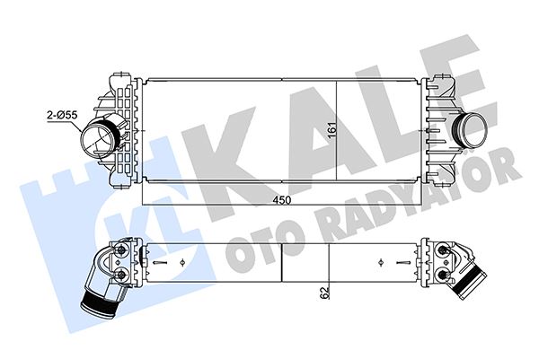 KALE 356090 Turbo Radyatörü Intercooler Ford Transit 18> 2.0 Ecoblue V362-V363