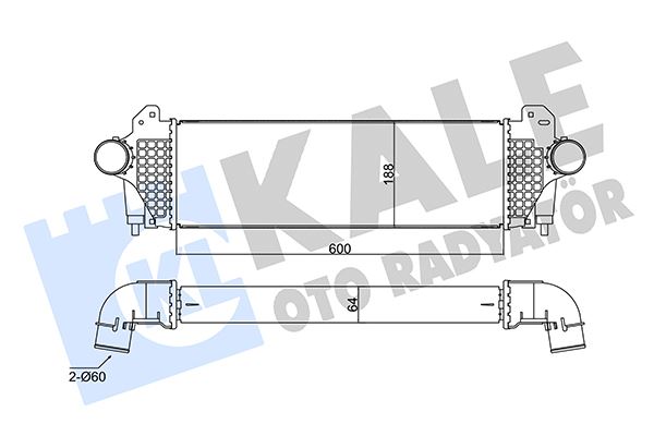 KALE 356160 Intercooler Iveco Daily Citys-Daily Line-Daily Tourys-Daily V-Daily Vi Intercooler Al/Brz 600x188x64