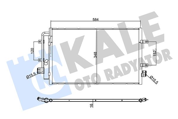 KALE 356120 Klima Radyatörü Iveco Daily Iv 11>14 Daily V 14> Daily Vi 16> 2.3 Jtd F1a 3.0 Jtd F1c