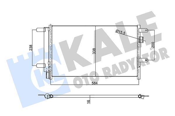 KALE 356165 Kondenser Iveco Daily Iii-Daily Iv Kondenser Al/Brz 564x338x16