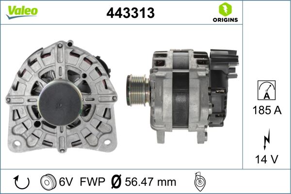 VAL-443351 Alternator (Renault  Clio V Megane Iv Kadjar - Nissan) Fg18t177