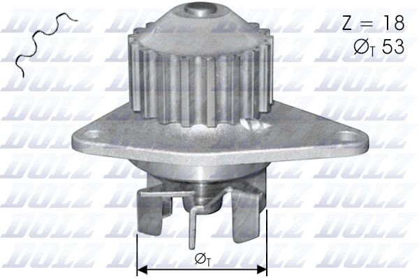 DOLZ C114 Devirdaim Su Pompasi P106-P206-P207-P307-Bipper-Nemo-Partner-Berlingo-C2-C3-Saxo-Xsara 1.4 Tu3jp-Tu3a 1.4 8v Mqp Fiat Fiorino 1.4 Kft.-Kfv