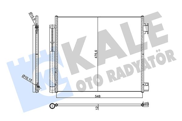 KALE 356110 Klima Radyatörü Kondenser Nissan Qashqai 1.2l Hra2ddt Dig-T J11 14-> 1.6l R9m Dci J11 Dizel 14-> / X-Trail 1.6l R9m T32 14->