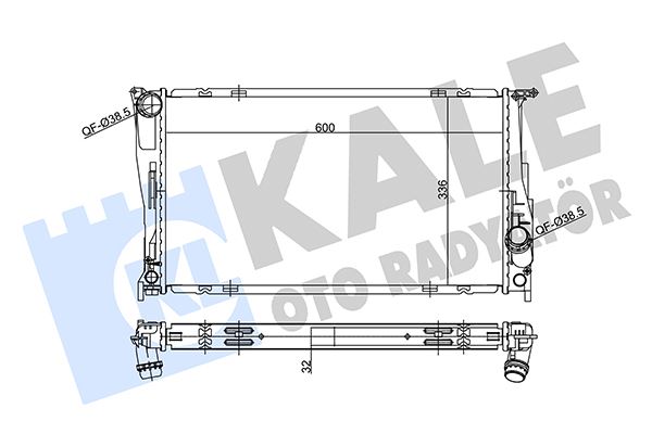 KALE 356230 Motor Su Radyatoru Bmw N20 N52 N54 N55 E82 E88 E90 E91 E92 E93 E84 E89