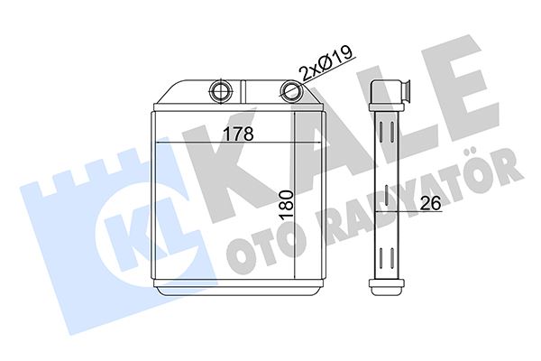 KALE 356330 Kalorifer Radyatörü Mitsubishi Carisma 1.6l 4g92 Da1a 95-> 1.8l 4g93 Gdi Da2a 95-> 1.9l Di-D F9q Diz El Da5a 00-05 / Volvo S40-V40- Aleminyum