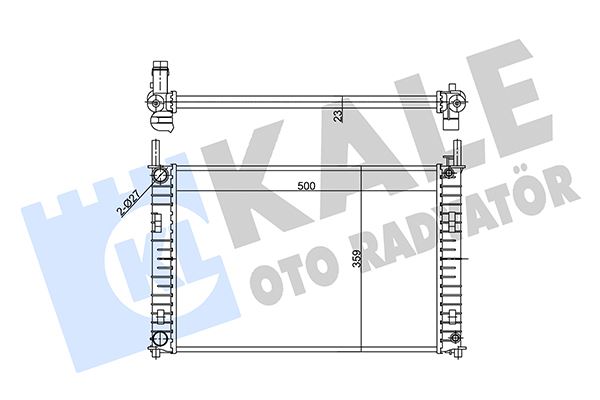 KALE 356885 Motor Su Radyatoru Fiesta 1.25 16v 1.4 16v 1.4tdci 01>08 Mazda Ii 1.4cd Manuel Mekanik Sistem