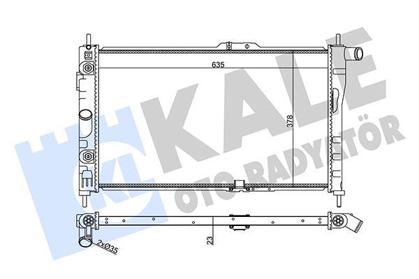 KLR-357055 Su Radyator 23mm(Daewoo Espero 1.8 95 / 97 (Otomatik) (Ac/Nac)