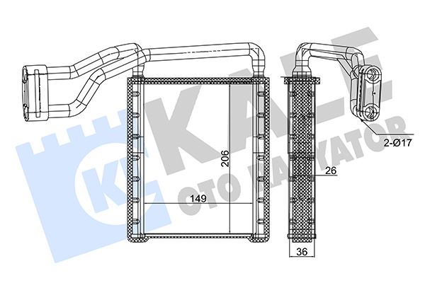 KALE 353835 Kalorifer Radyatörü Ford Transit-Custom 14> Arka Taraf Arka