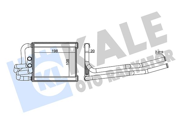 KALE 355140 Kalorifer Radyatörü Hyundai I20 1.4l D4fc Crdi Dizel 08-10 - Aleminyum