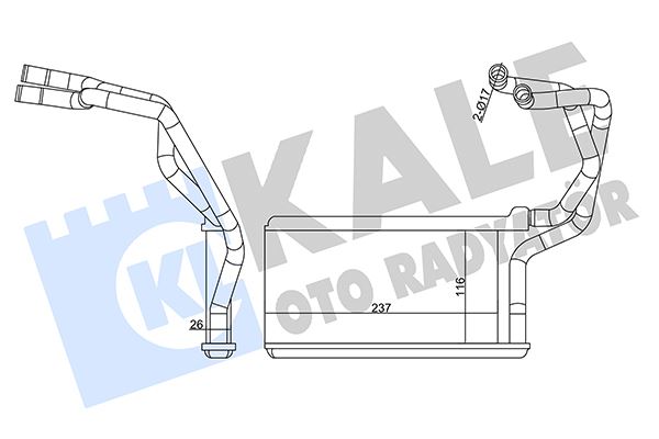 VEKA 41-3009B Kalorifer Radyator Brazing Mitsubishi L200 (Kbt,Kat) 2.5 D 2006-2012